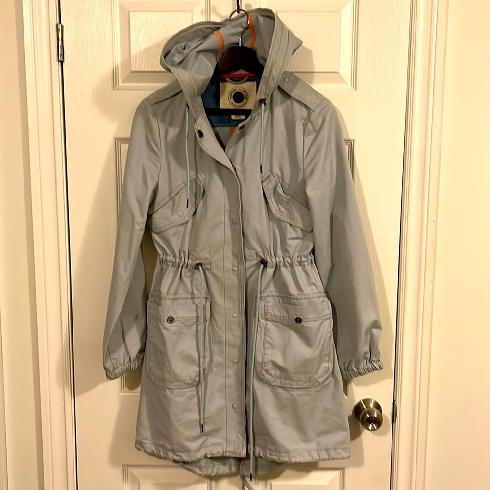 Womens jacket coat daughters of the liberation xs grey blue excellent condition